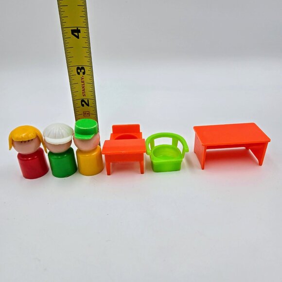 Vintage School Toys Little People Desk Chair Boy Girl Hong Kong Read - Picture 9 of 9